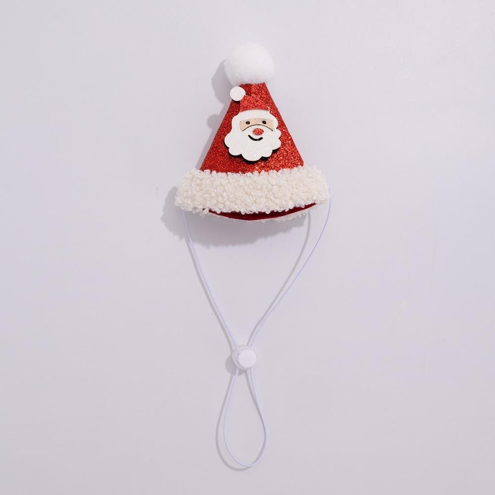 Reusable Christmas Cat Hat Red Cute Cartoon Xmas Cat Custom Autumn Winter Decorative Pets Dress Up Supplies for Dogs