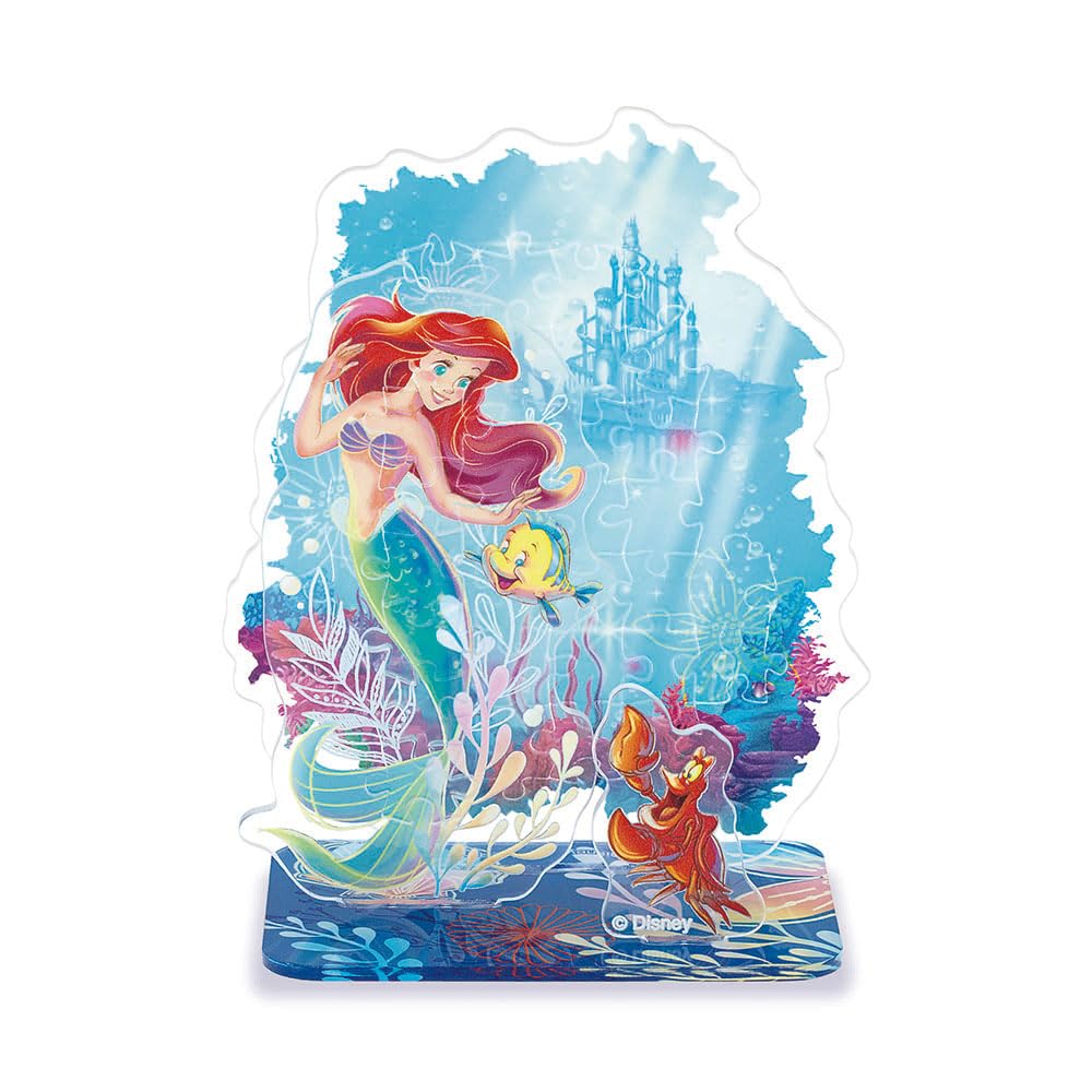 Puzzle x Acrylic Beverly 38 Pieces Disney Acrylic Stand Pop Ariel Friends [Jigsaw Stand] & SP-040