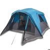 VidaXL Family Tent with Porch 6 Person Blue Waterproof, Tent, Garden Tent, Outdoor Shelter, Camping Tent, 94549
