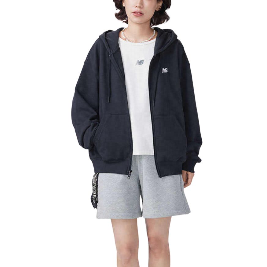 New Balance Logo-zipped Hoodie WJ41501-BK