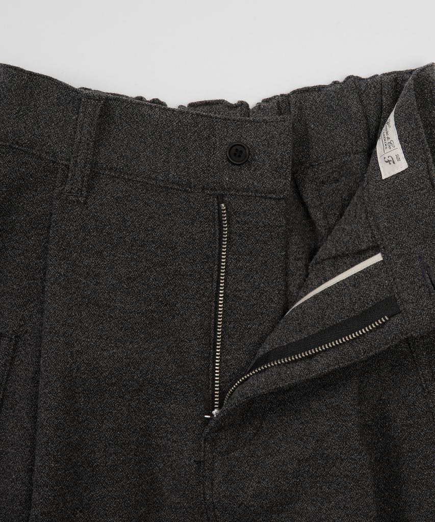 Cotton Bell Out-Pocket Wool Skirt - Wool Charcoal