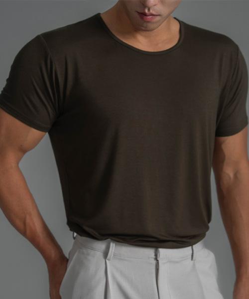 Ballianteu 2-Pack Muscle Fit Modal U-Neck Short Sleeve T-Shirt