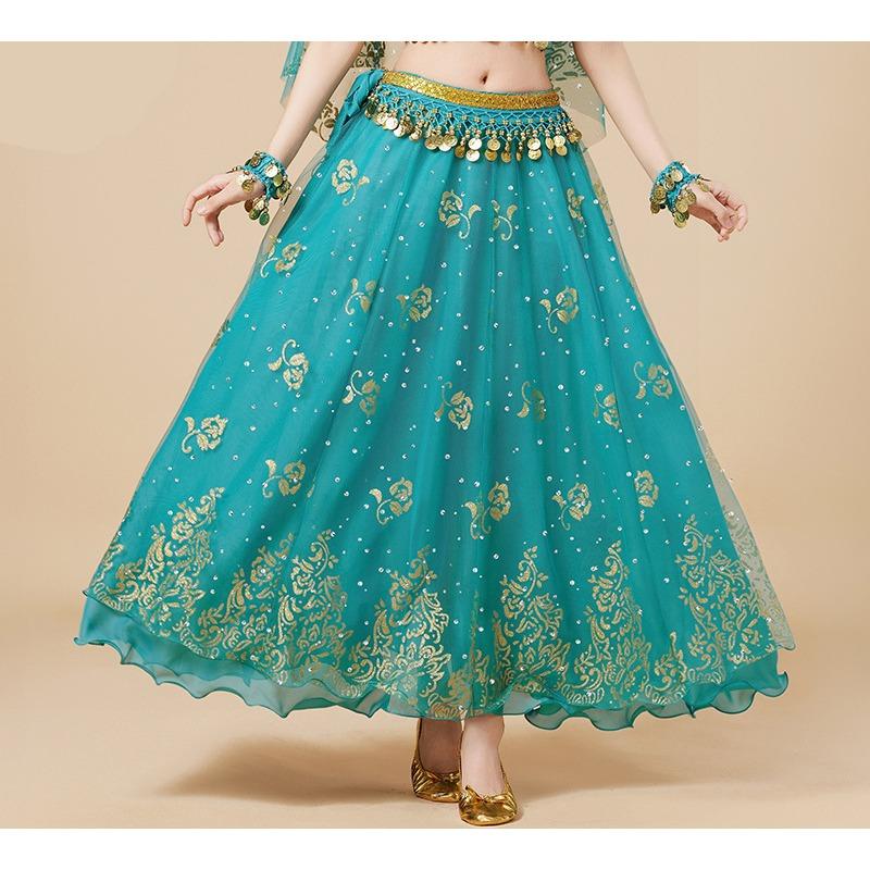 Costume da Ballo Donna Danza Indiana Danza del Ventre Abiti da Esibizione Gonna