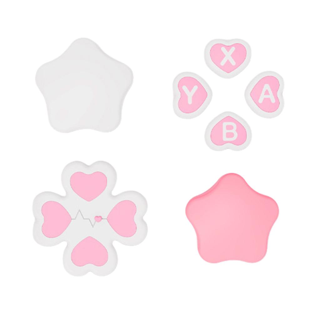 1/2Set D-Pad Button Cap Set for Switch2 Joy-Con Cute Silicone Soft ABXY Key Buttons Sticker Thumb Sticks Thumb Sticks Grip Cover