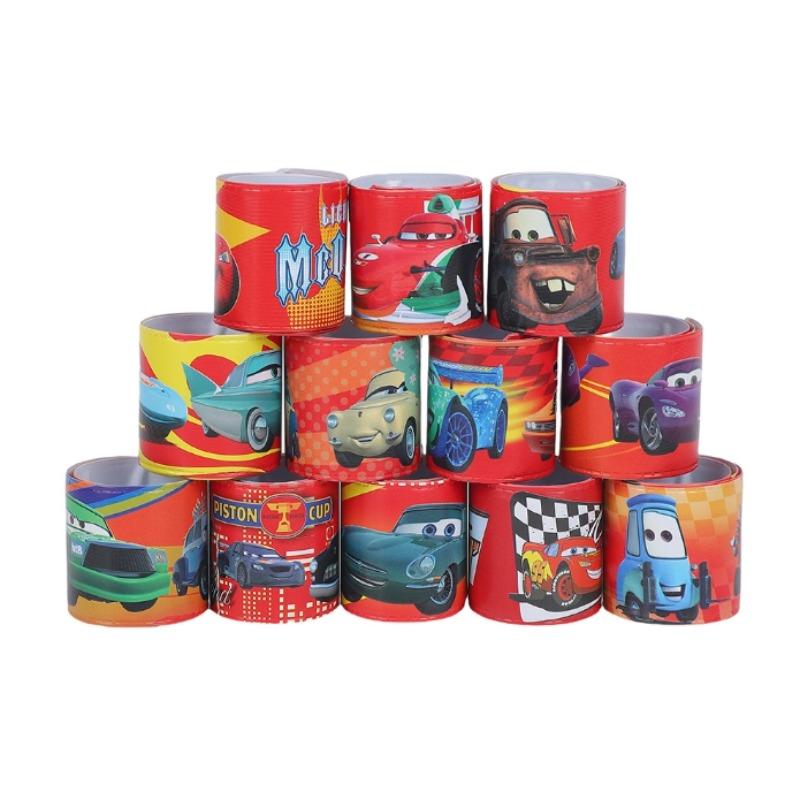 12/24/36pcs Pixar Car Slap Bracelets Lightning McQueen Party Favors & Keepsakes for Kids’ Birthdays Christmas Stocking Stuffer