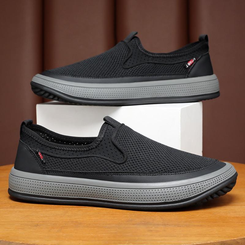 Men's Shoes Casual Shoes Summer New Shoes Men's Large Size Versatile Single Shoes Breathable Mesh Shoes