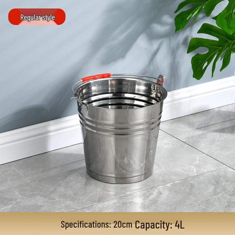 ZISIZ Stainless Steel Multi-Purpose Bucket with Lid and Handle