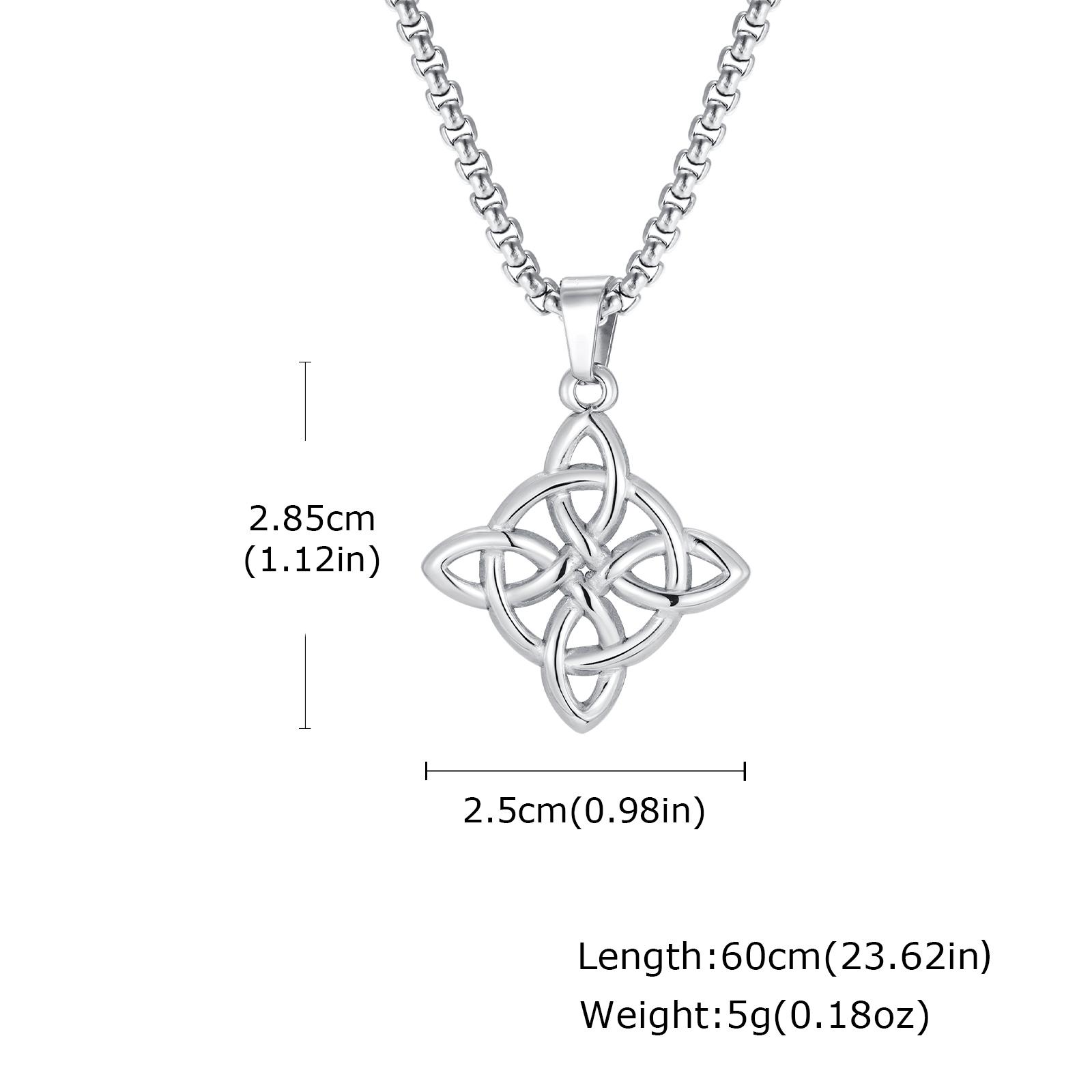

Stainless Steel Celtic Knot Necklace for Men Eternal Connection Jewelry Gift Durable Triquetra Pendant