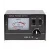 SW111 VSWR and Power Meter 100W for CB Radio Antennas Analog Meter with 10W and 100W Power Switches and Rear Mounted Connectors