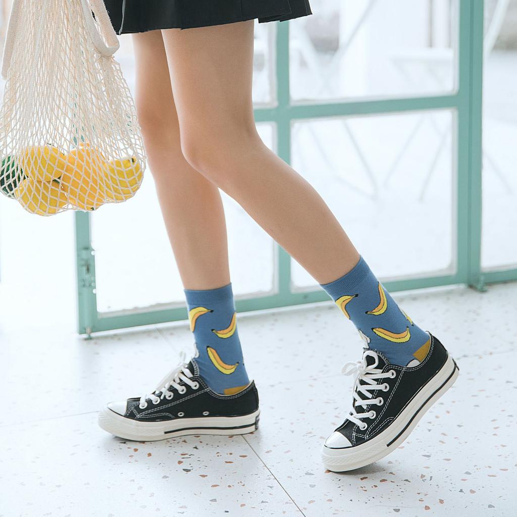 Avocado Mid-Tube Socks For Children, Sweet And Cute Girl Fruit Socks, Summer Fashion Casual Cotton Socks