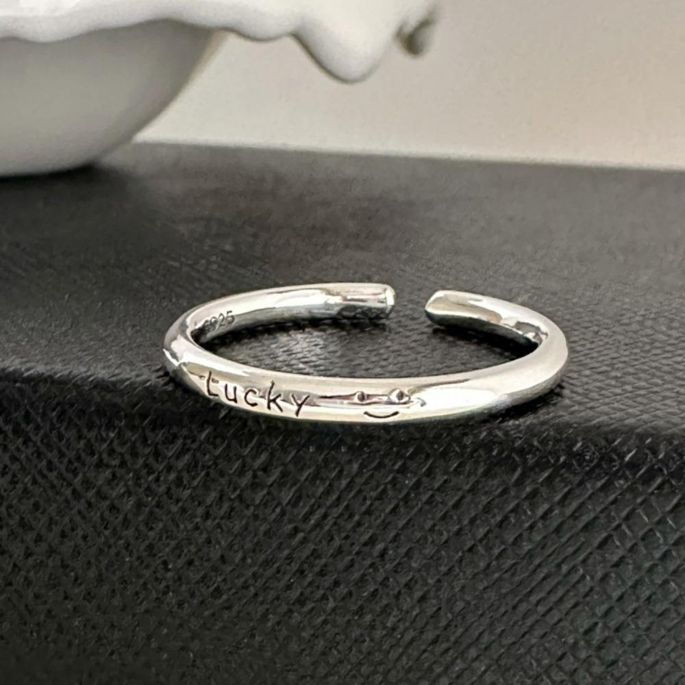 Brushed Plain Ring, Female Niche Light Luxury, High Sense, Irregular Index Finger Ring, Can't Lose Color, Ring Tide