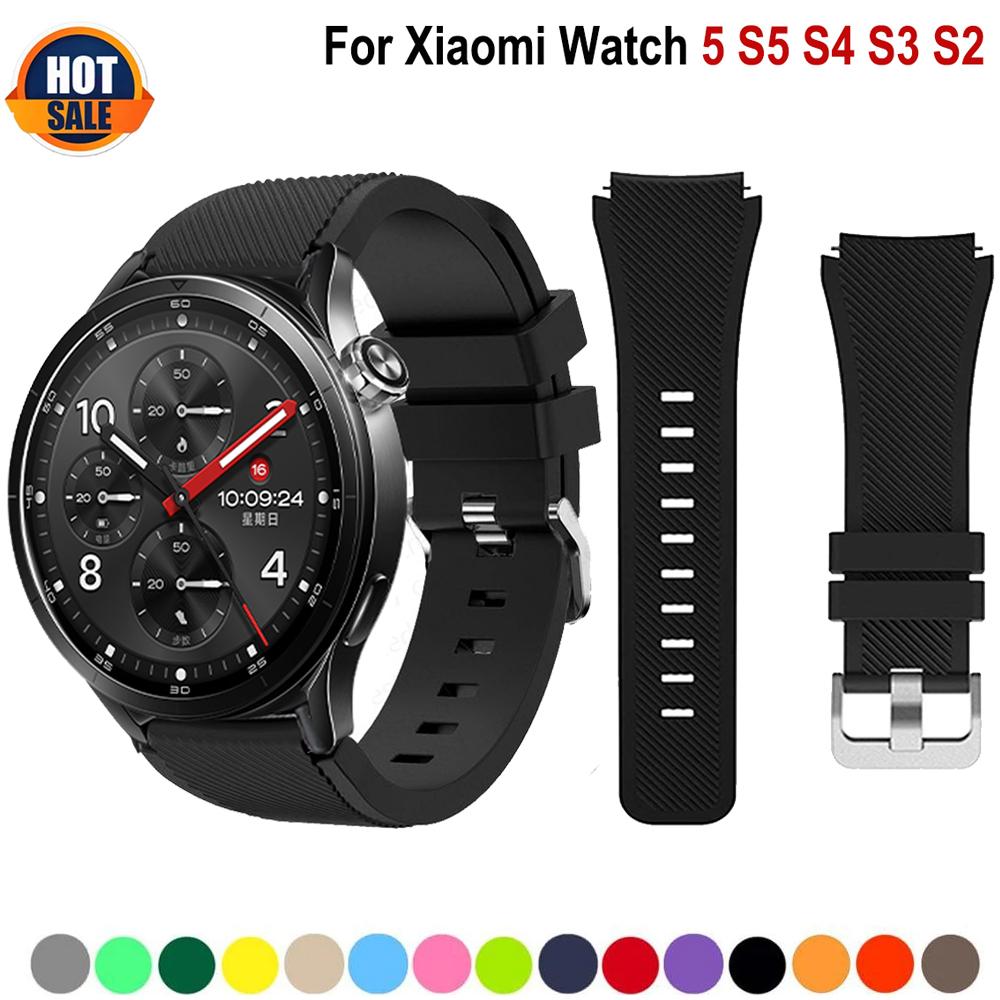 Sport silicone band For Xiaomi watch S5 5 S4 S3 S2 2 pro Active belt Bracelet correa Xiaomi watch Color 2 Color 22mm watch Strap