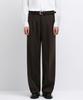 Real Wide Hidden Banding Slacks [Dark Brown]