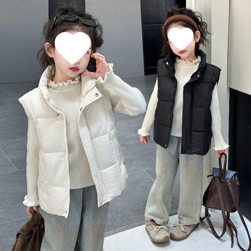 2025 Kids Warm Autumn/Winter Vest - Lightweight Pearl Cotton, Versatile Casual Outfit for Girls and Boys