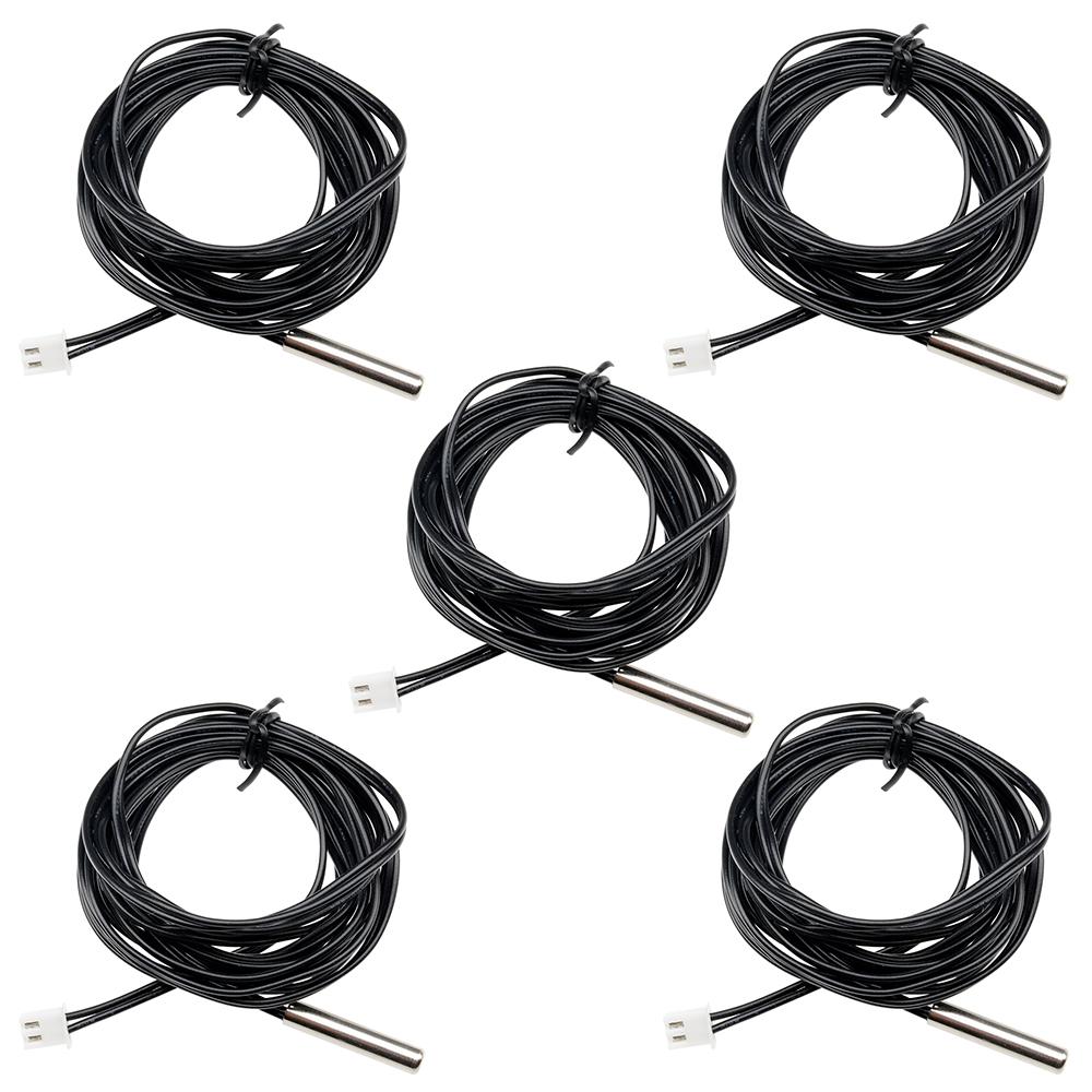 NTC 10K 1% 3950 Thermistor Temperature Sensor 2M Waterproof Probe Cable Temperature Sensing Wire for W1209 W1401 Thermostat