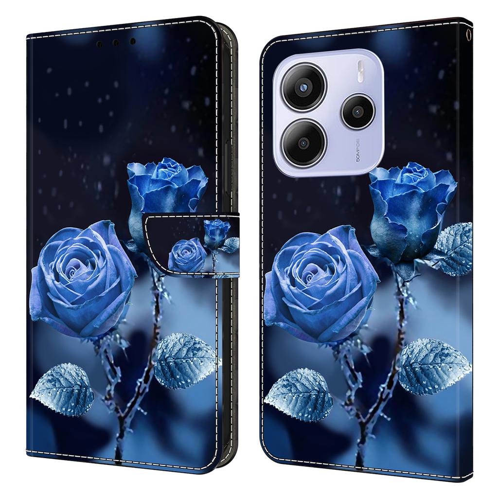 For Xiaomi Redmi Note 14 5G Wallet Case Pattern Printing Stand Leather Flip Phone Cover