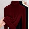 Medium-necked German velvet bottoming shirt for women's heating and warmth long-sleeved autumn and winter new double-sided velvet inner top for women