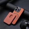 Applicable To IPhone16 Pro Mobile Phone Case, Carbon Fiber Pattern Imitation Leather 14/13 Magnetic Card Bag, Apple 15 Protective Case