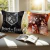 Anime Attacks On Titan   Cushion Cover Car Throw Pillow Case For Sofa Car Christmas Gift
