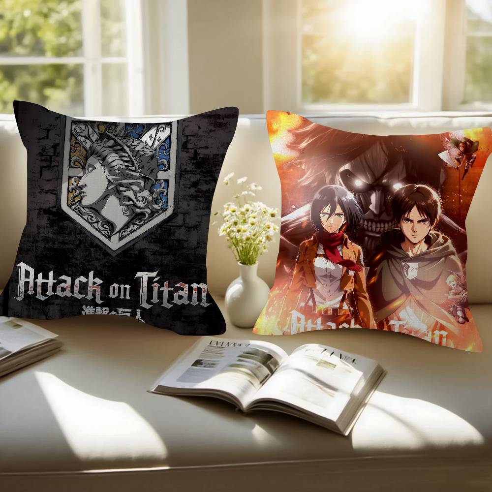 Anime Attacks On Titan   Cushion Cover Car Throw Pillow Case For Sofa Car Christmas Gift