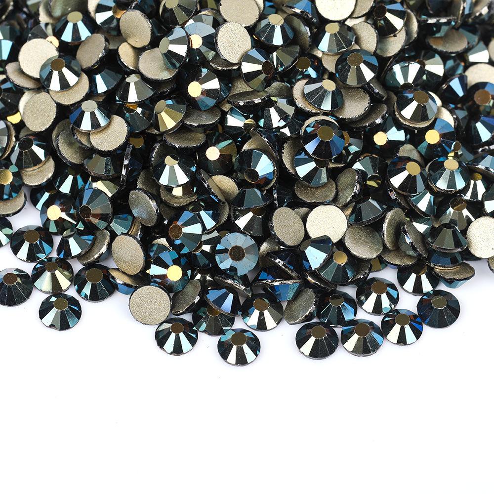 Gold Bottom Colored Glass Flat Bottom Diamond Nail Drill, Mobile Phone Accessories Sticker Diamond Diy Rhinestone Jewelry Accessories