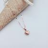 Purple Gold Gypsy Peach Heart Fashion Personality Trend Women'S Plated Rose Gold Pendant Necklace