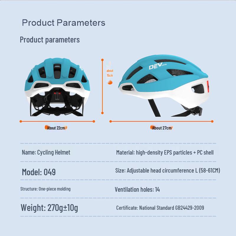 DEVIATE Unisex Integrated Cycling Helmet with 3-Mode Tail Light