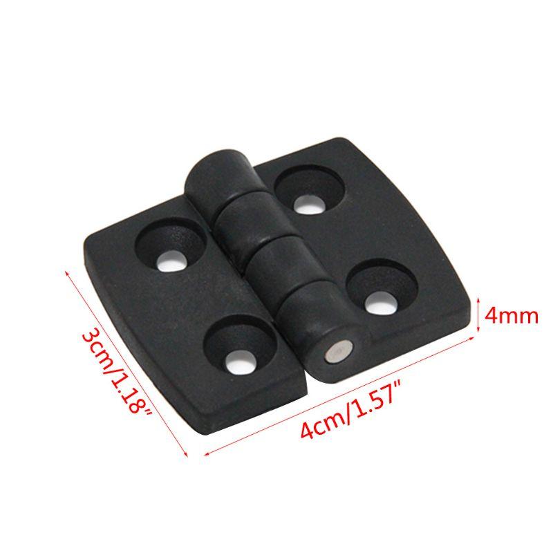 10Pcs Mini Black Plastic Hinge Acrylic Folding Hinge Light Duty Cabinet Door Hinge DIY Door Bearing Butt Hinges Hardware