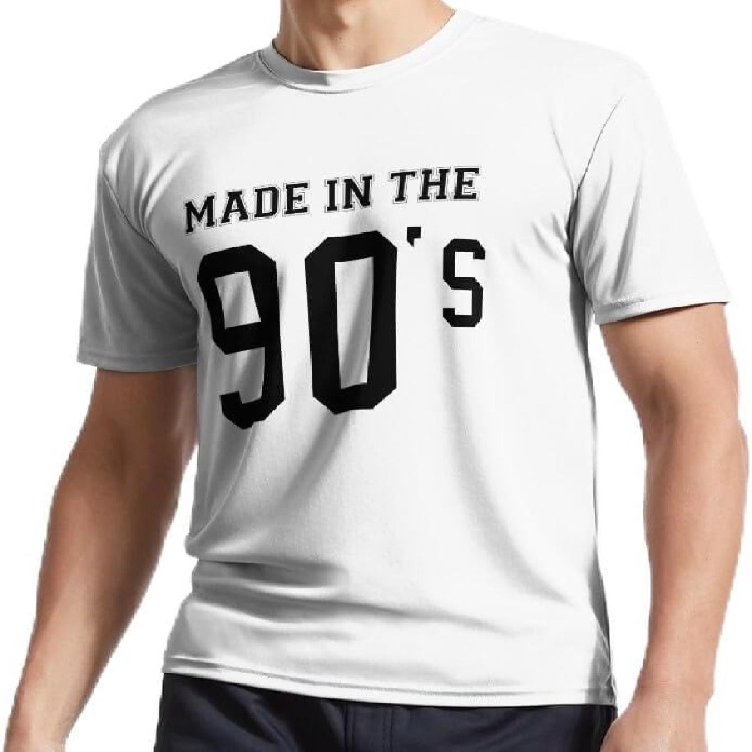 

MadeIn90sBirthday T-Shirt Sweatshirt Hoodie Tanktop for Men Women Kids Black XXXXXL білий