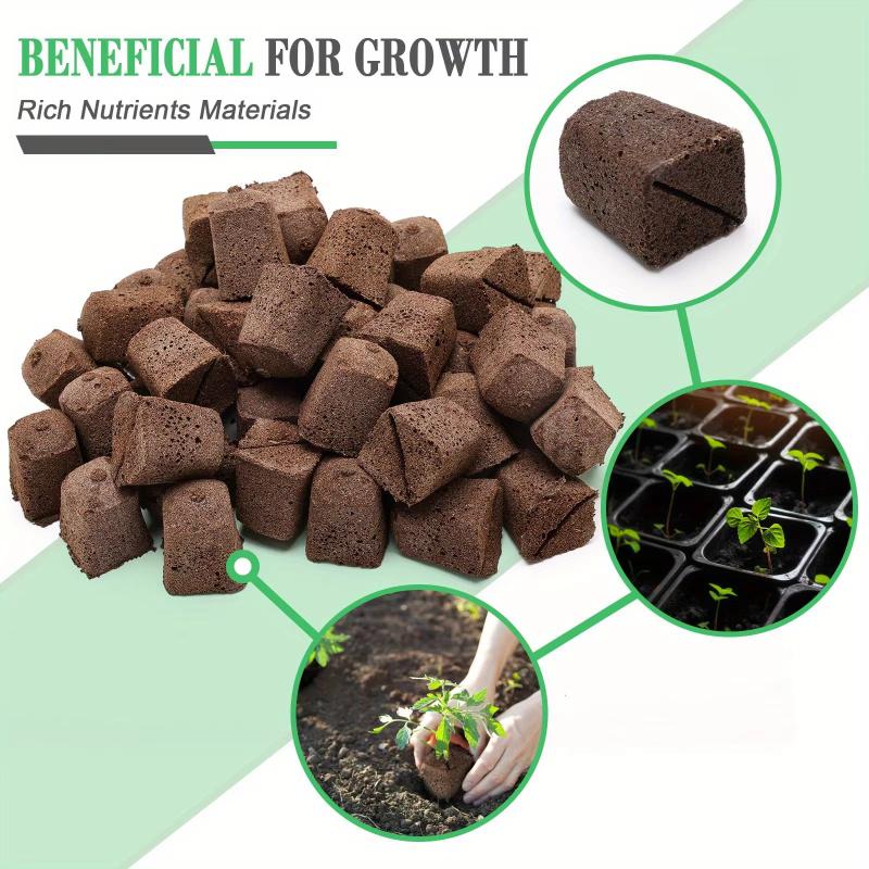 Seed Starter Sponges Pods,Rapid Peat Moss Rooter Plugs,Replacement Seedling Block Cubes for Gardening Enthusiasts Beginners Grow