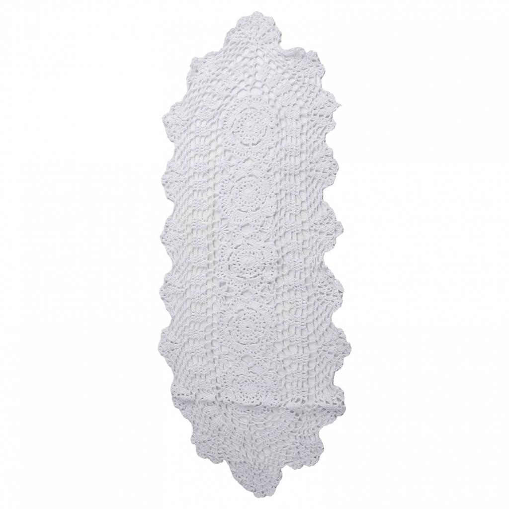 Cotton Table Runner Floral Oval 30x80cm Dining Table