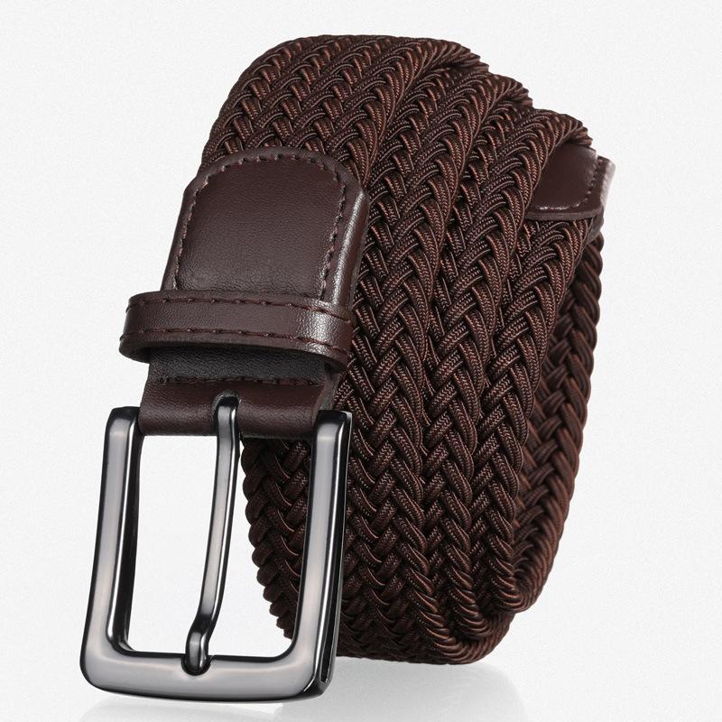 Men's Elastic Belt Canvas Casual Fashion Stretch Braided Working Belt High Quality Elastic for Pants Jeans Trouser Male Straps