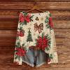 Women's Christmas Print Lightweight Sweater, Casual Long Sleeve Knit Pullover for Holiday