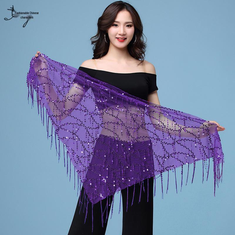 

Belly Dance Sequin Tassel Waist & Hip Scarf Costume Belt One Size