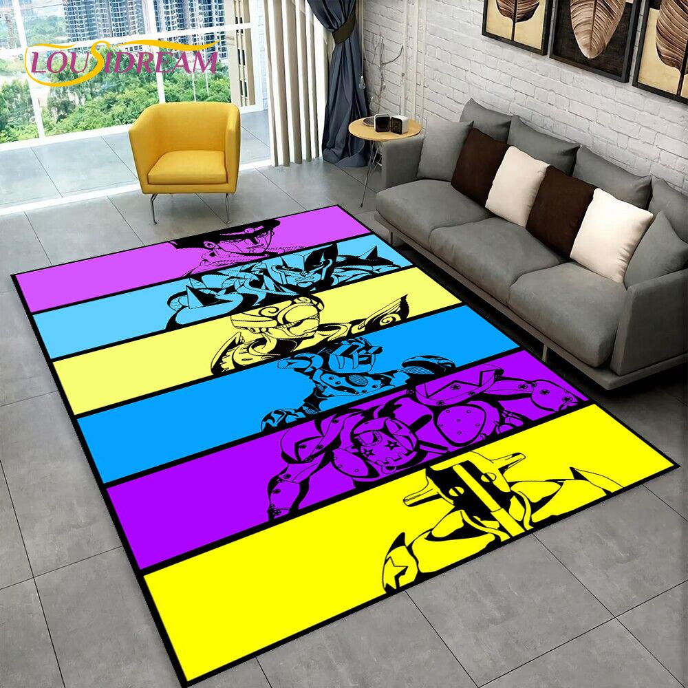 Anime Jojo's Bizarre Adventure  Area Rug,Carpet Rug for Living Room Bedroom Sofa Doormat Decoration, Kid Play Non-slip Floor Mat