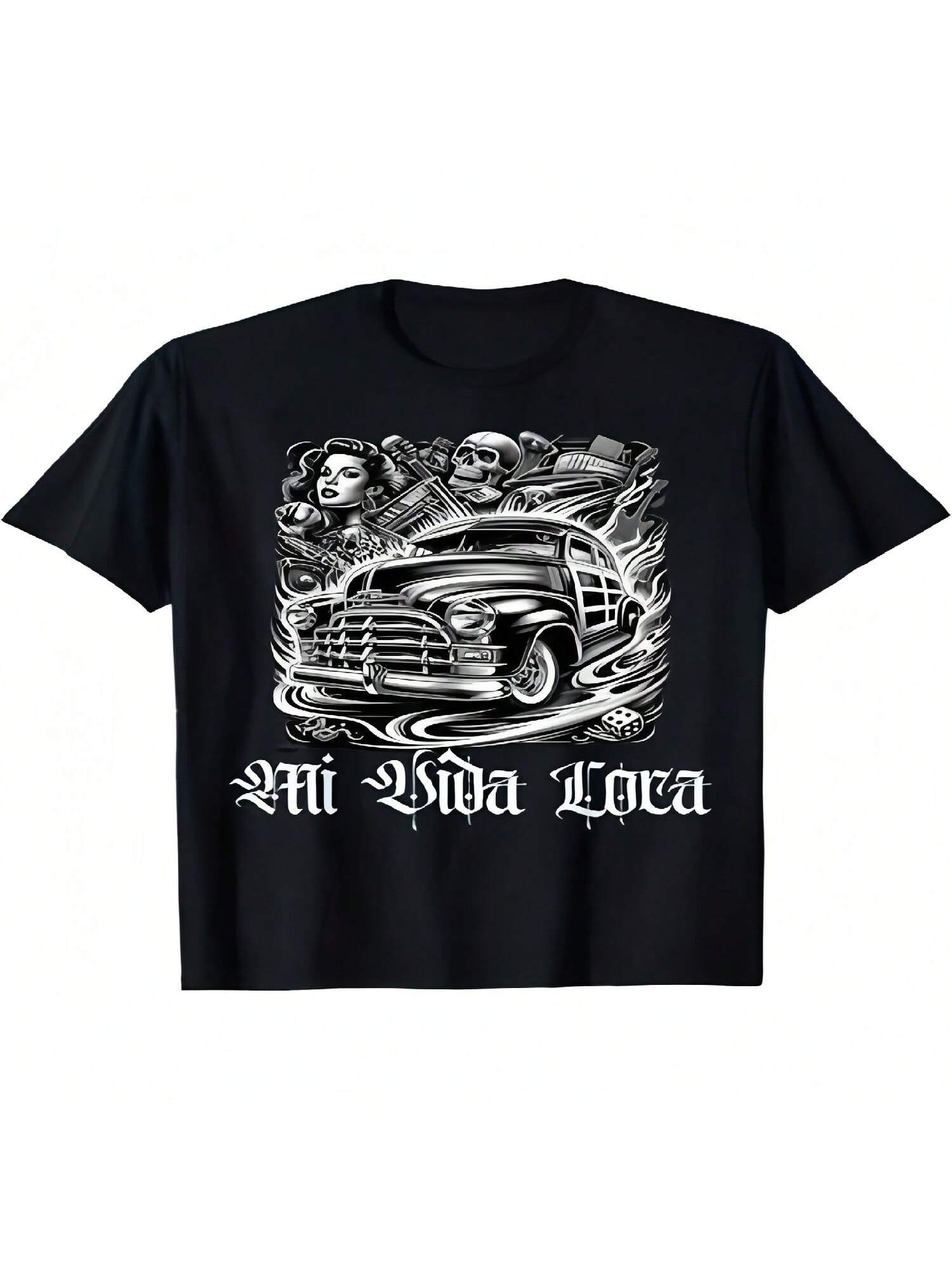 Mexican Lowriders Classic Mi Vida Loca Woody T-ShirtW S разноцветный