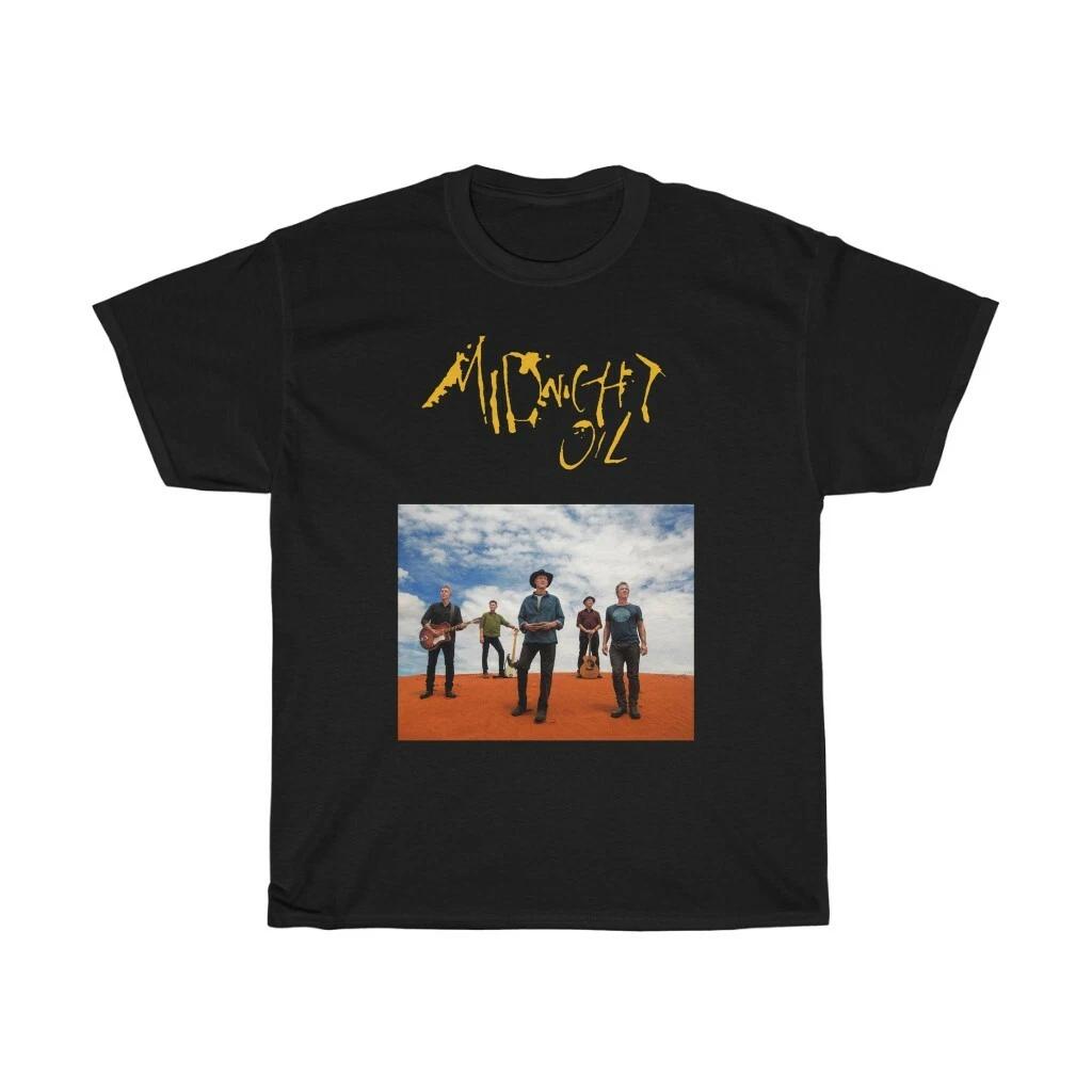 Midnight Oil Indie Rock Band Unisex Adult T-Shirt Heavy Cotton Tee XL