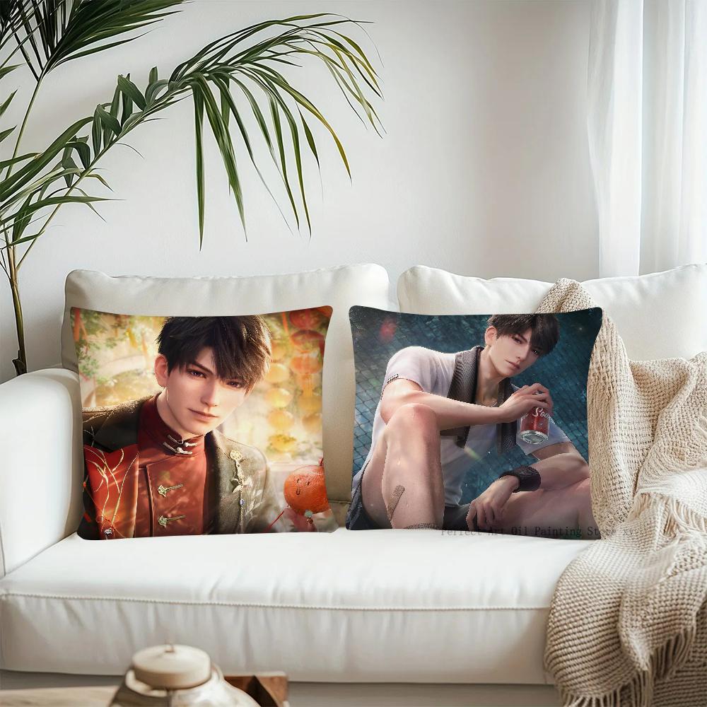 Game Love And Deepspace Caleb Pillow Case Fashion Square Pillowcase Bedroom Sofa Room Ins Decoration Leisure Cushion Cover