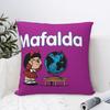Custom Humor Mafaldas Quino Comic Cartoon Manga Throw Pillow Covers Chair Cushion Cover Square Pillowcase