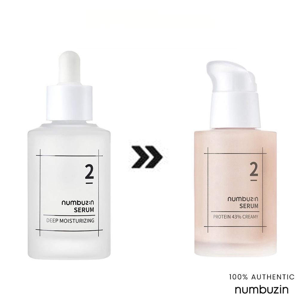 NUMBUZIN No.2 Tone Up Good Bye Rødhet Dermakrem SPF50+PA++++ /Serum: Protein Creamy Serum/Deep Clean Fresh Cream Cleanser