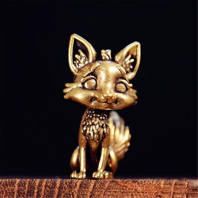 Solid Brass Animal Tabletop Statue Ornament Handcrafted Antique Home Decoration For Office Living Room