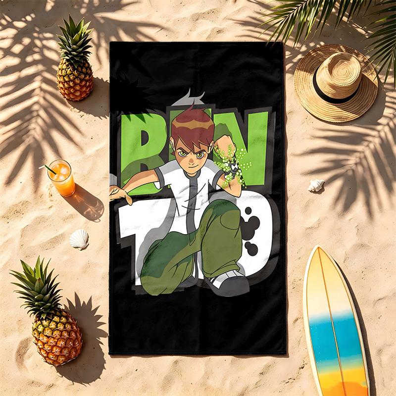 Ben 10 (1) Theme Beach Towel Sand Resistant Soft And Comfortable Suitable For The Pool Camping Yoga And Diving A Travel