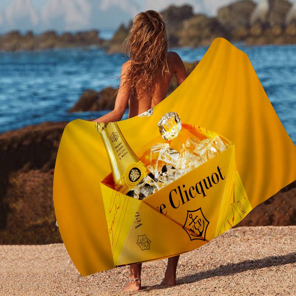V-Veuve C-clicquot Große Mikrofaser-Strandtücher Schnelltrocknendes Handtuch Sandstrandtücher Poolhandtuch Für Reisen Schwimmbad Yoga