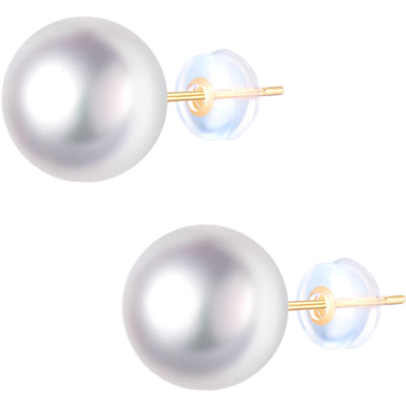 18K Gold Freshwater Pearl Stud Earrings 18K Gold Posts