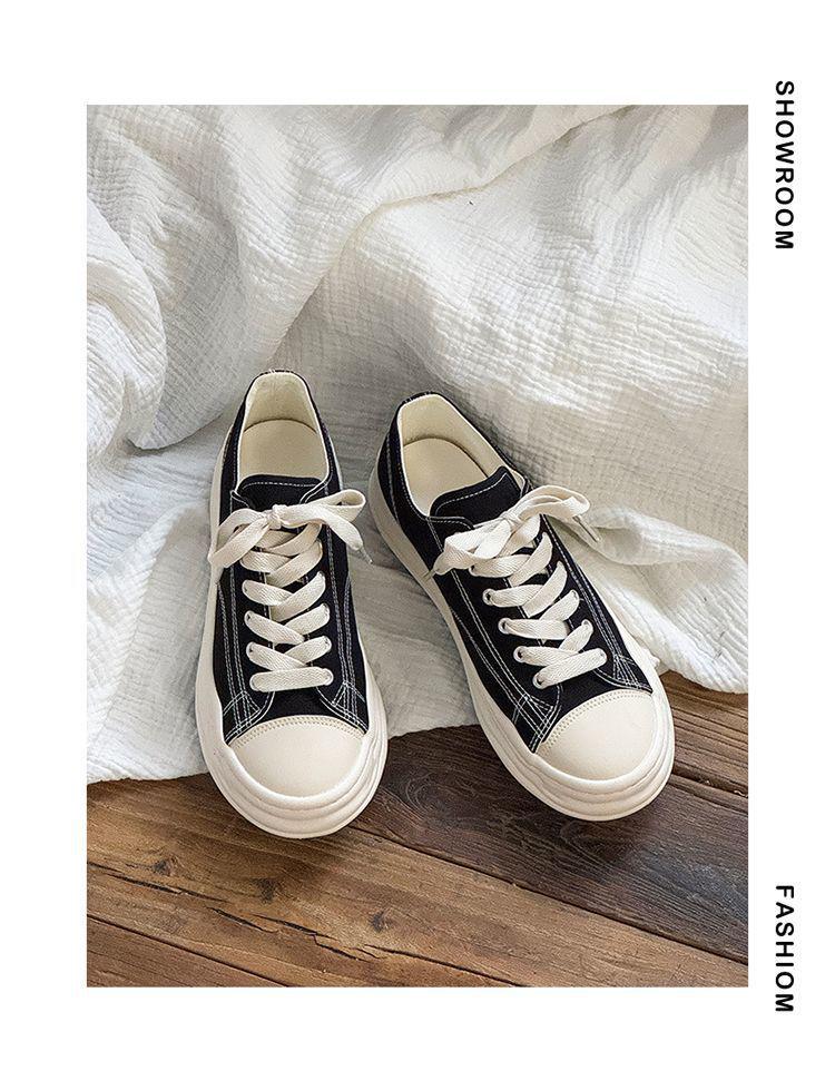 Korean Style Men's Canvas Skate Shoes, Breathable, Trendy, Versatile, Casual, Height-Increasing Soles.