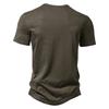 Men's Bamboo Cotton Henley Collar Polo Shirt - Short Sleeve Fashion T-Shirt
