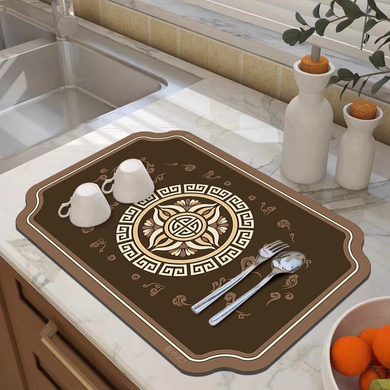 Kitchen drain mat, absorbent mat, non-slip mat, coaster, sink rim mat, quick-drying mat