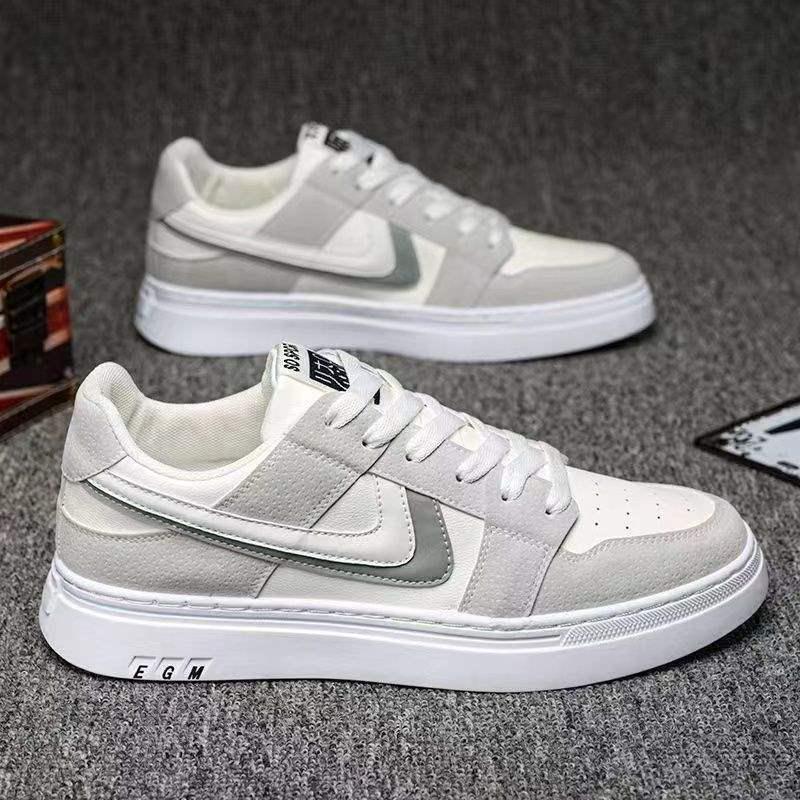 Adidași sport respirabili pentru bărbați, Primăvară/Vară 2025: Pantofi casual versatili în culori la modă alb și negru pentru studenți