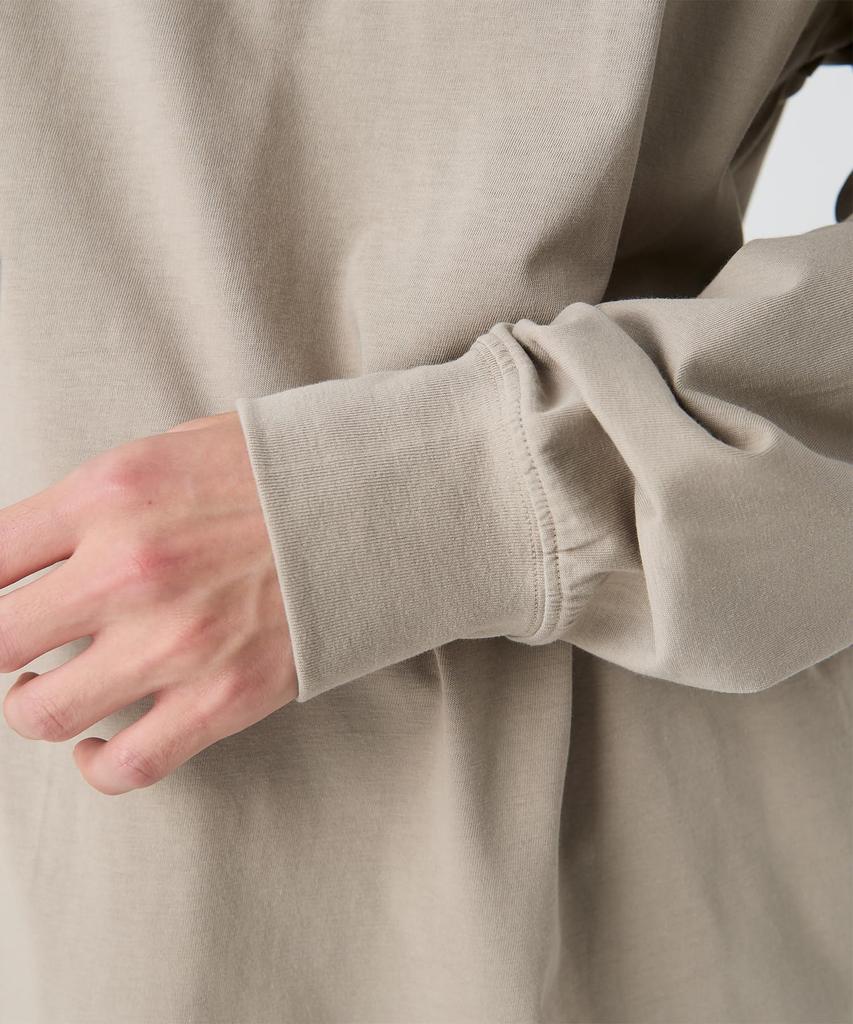 Soft Cotton Relaxed Logo T for Men and GREIGE M [Snow Peak] L/S TS-25AU010 Long-Sleeve T-Shirt Women,