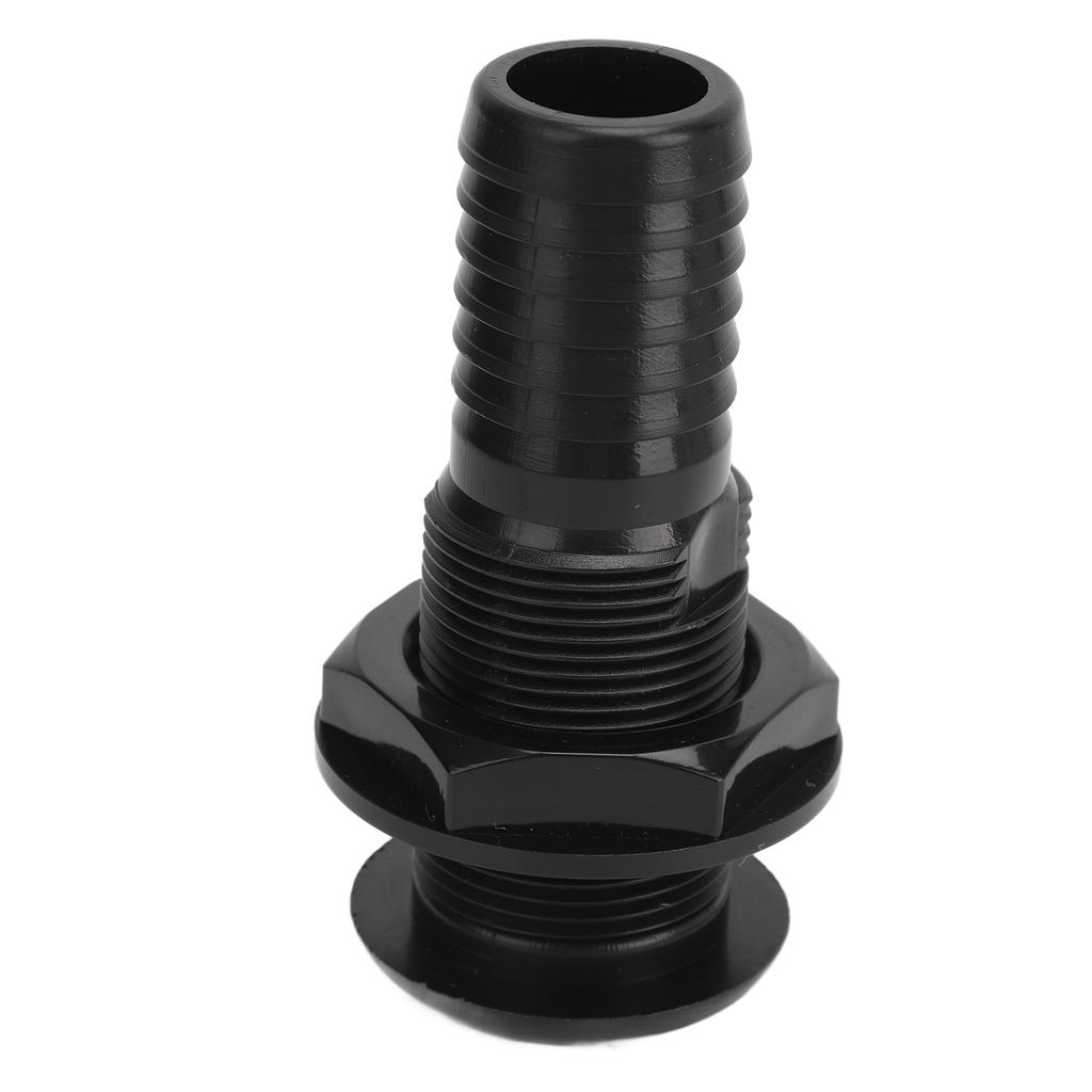 Boat Through Hull Connector 29mm Outlet Smooth Drainage Straight Drain Outlet Fittings Boat Plumbing Fittings Black